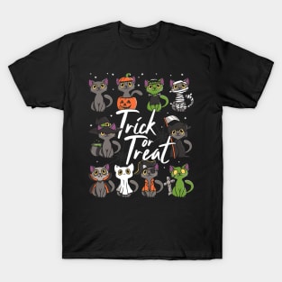 Cute Halloween Cats Trick or Treat T-Shirt